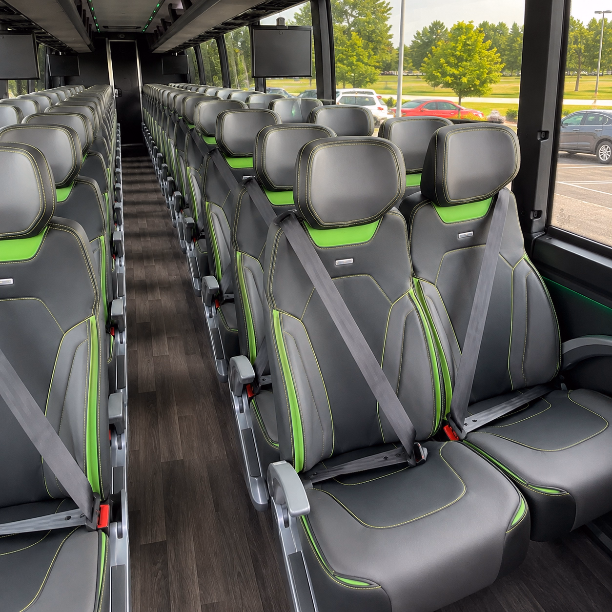 stockton charter bus rental inside