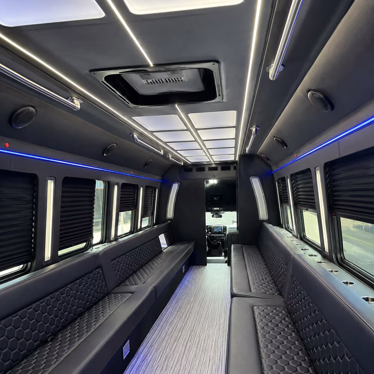 stockton party bus rental interior